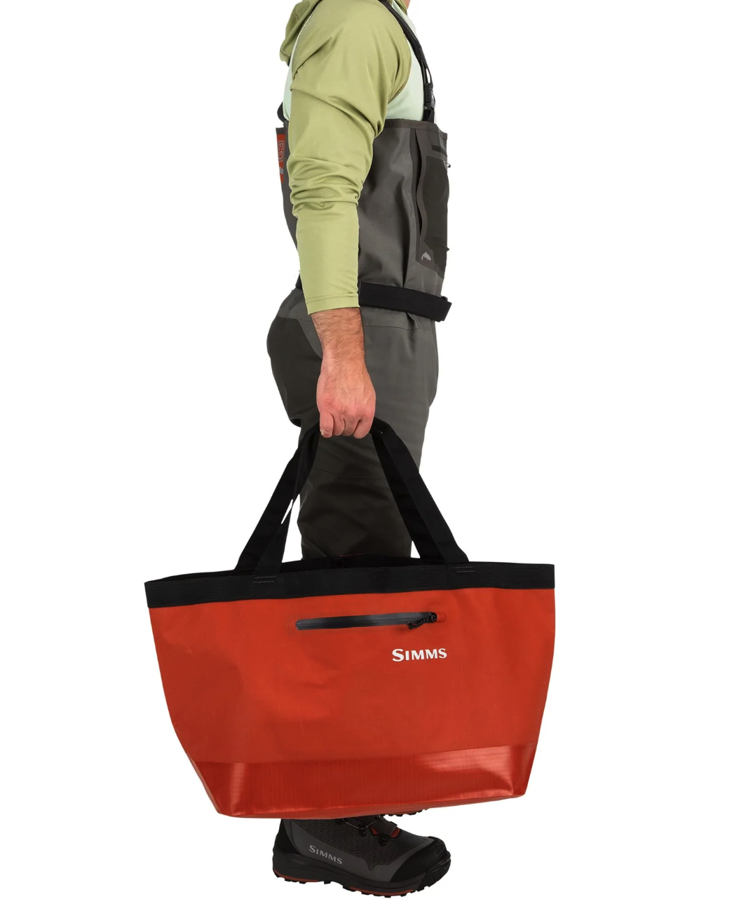 Waterproof Simms Dry Creek Simple Tote—ideal for fishing and outdoor use.