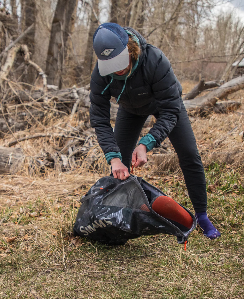 Compact design of the Simms Taco Bag allows for easy storage when not in use.