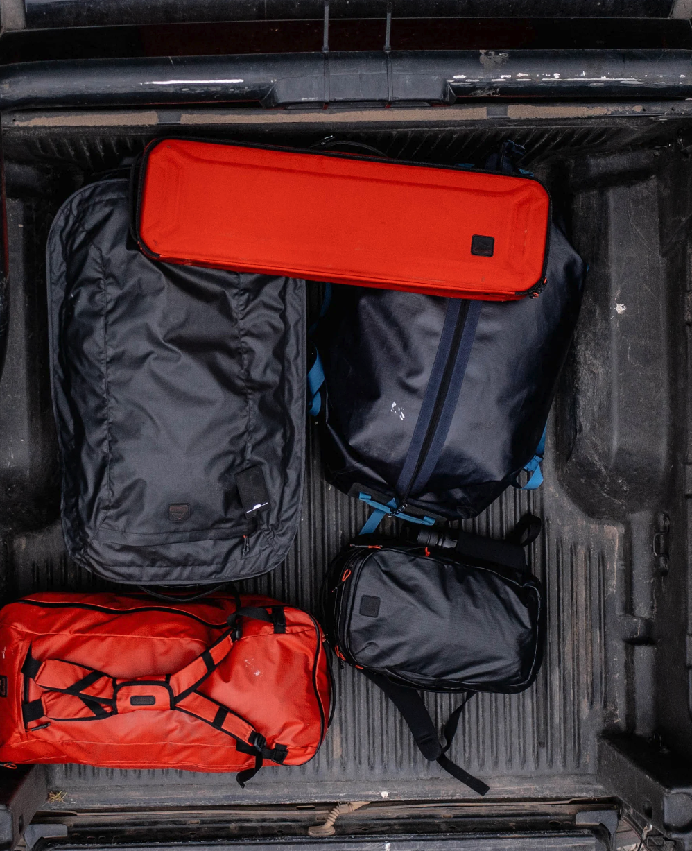 High-quality Simms Tailwind Vault with custom compartments for rods and reels