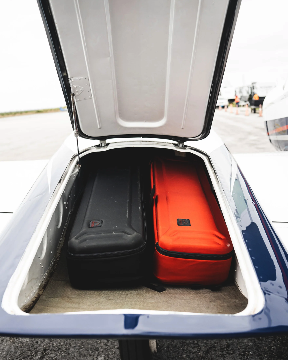 Spacious Simms Tailwind Rod & Reel Vault for organized fishing tackle storage