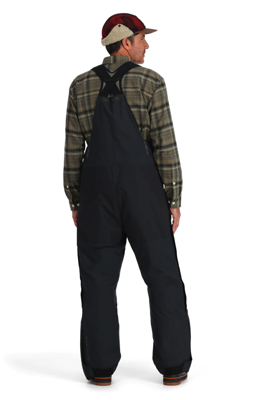 Simms Challenger Insulated Bib with reinforced knees for durability.