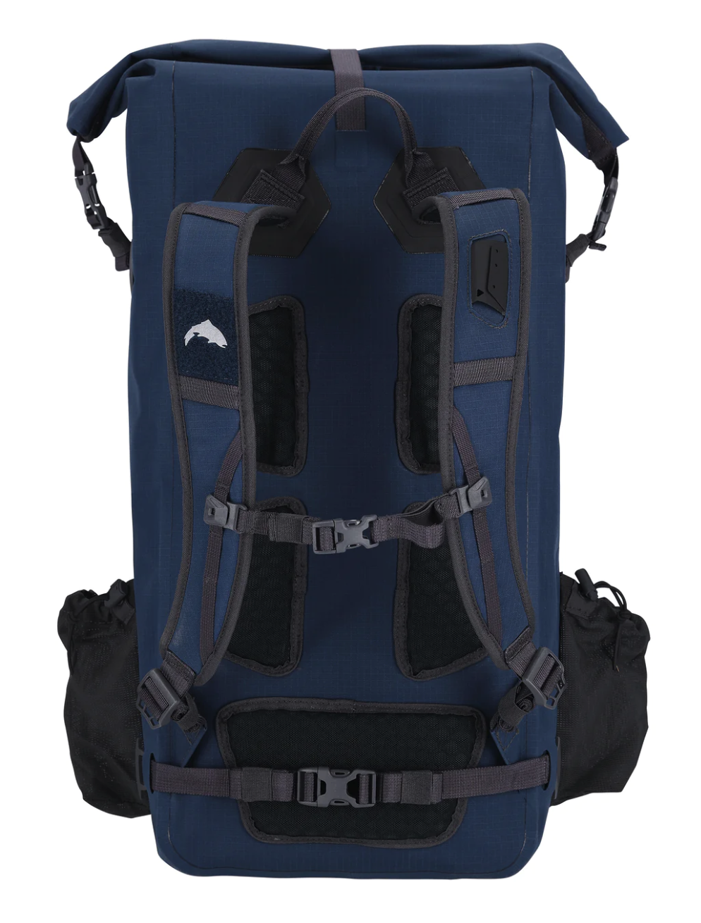 Simms Dry Creek Roll Top Backpack, waterproof and durable for outdoor activities.