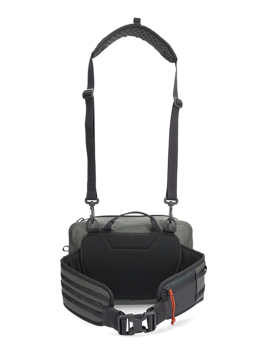 Simms Dry Creek Z Hip Pack, submersible and durable hip pack for fishing adventures.