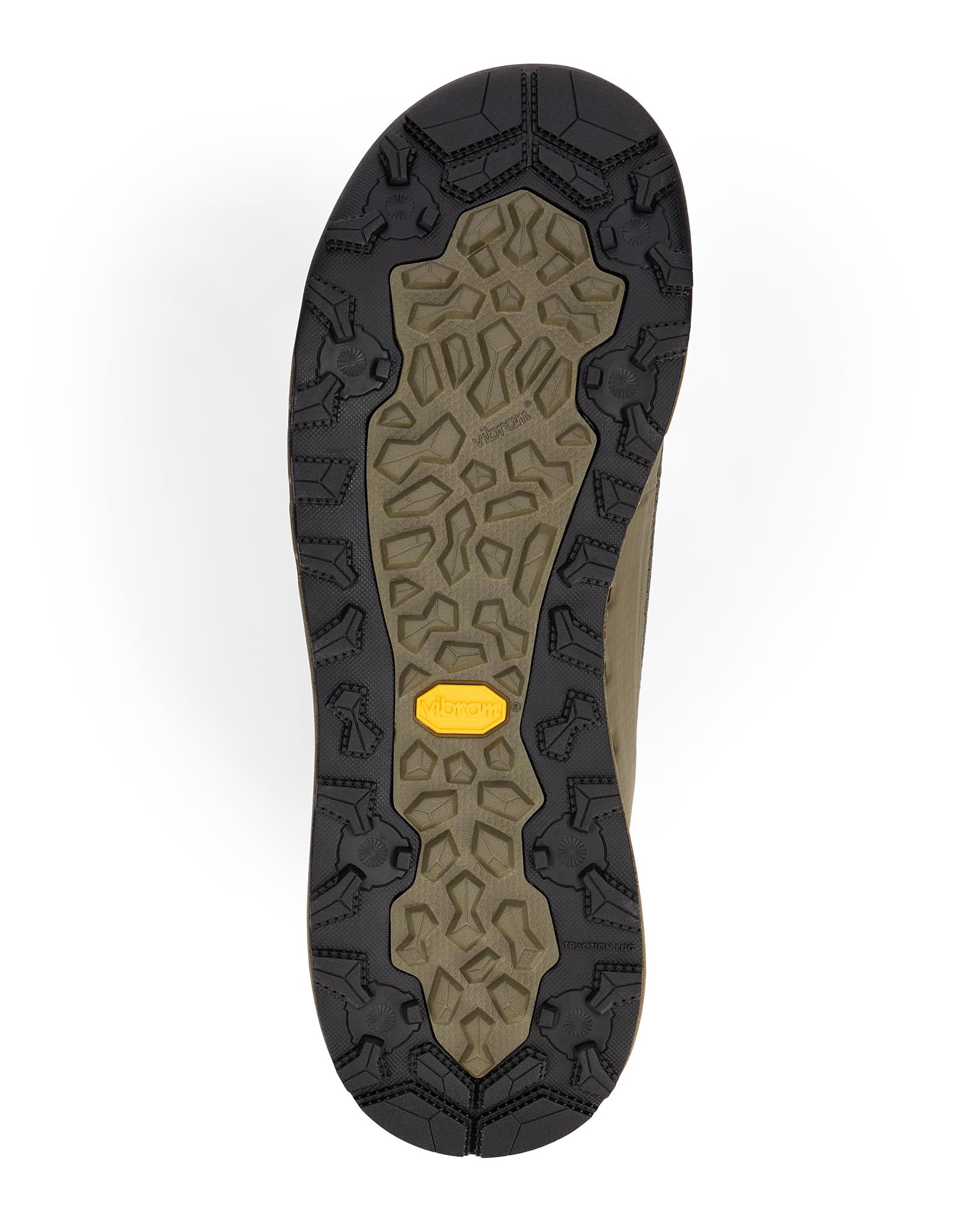 Vibram IdroGrip and IdroGrip Flex outsole on Simms Access Wading Boot with stud-compatible tread
