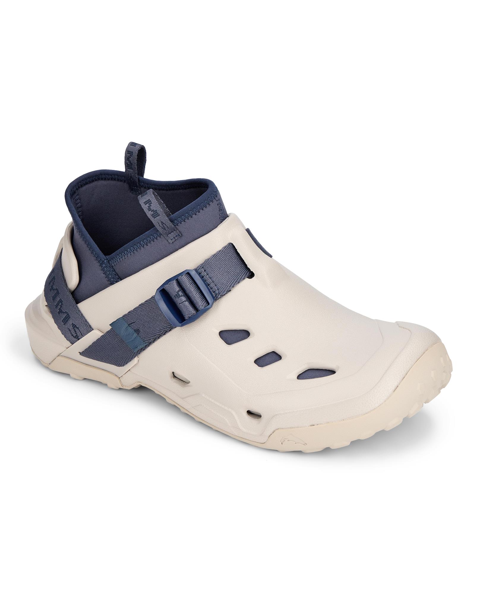 Simms Drifter AT fishing water shoe in Lunar Gray color with neoprene sock liner and lightweight EVA construction