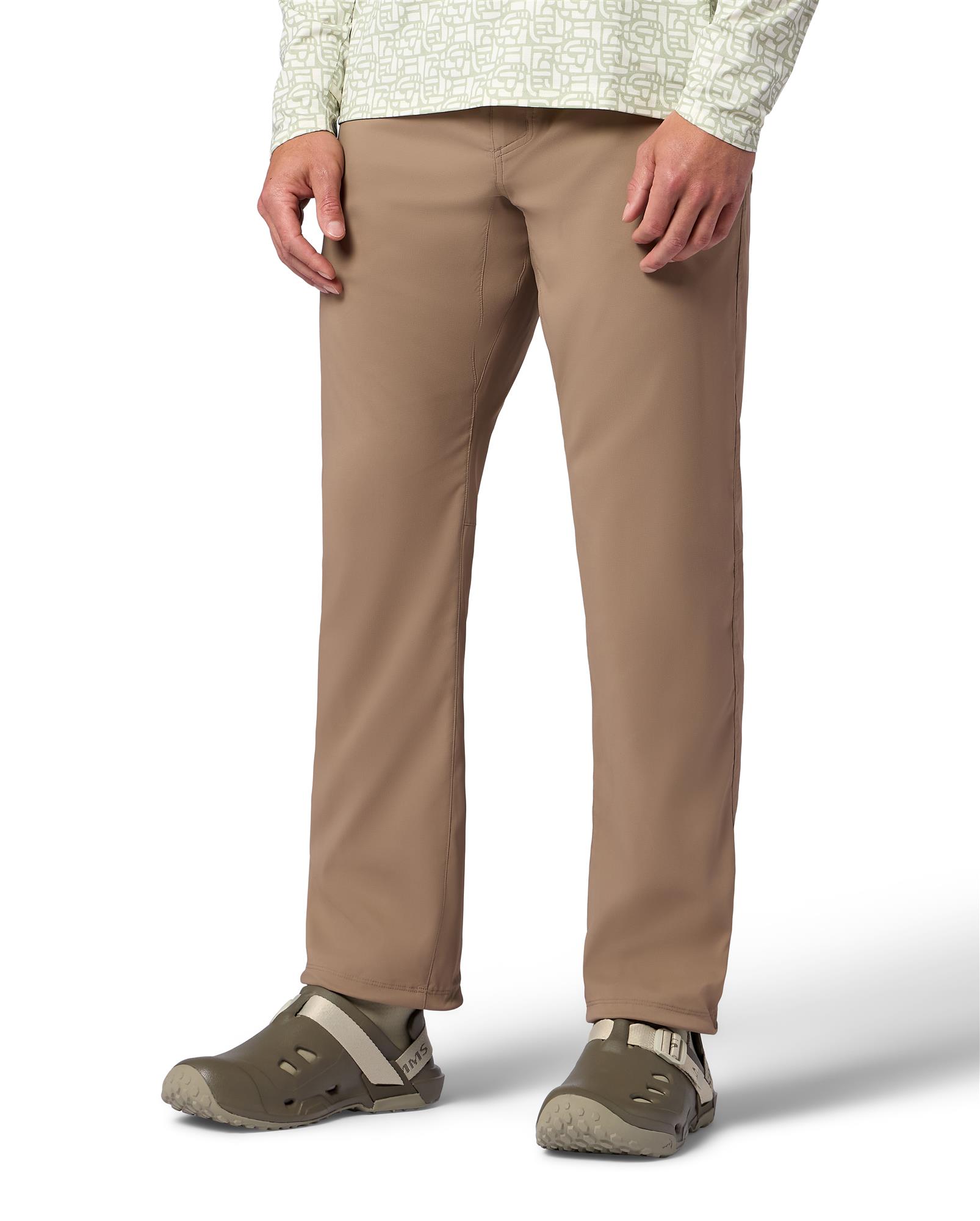 Front lifestyle view of Simms Drifter AT lightweight fishing water shoes with secure strap and quick-dry design