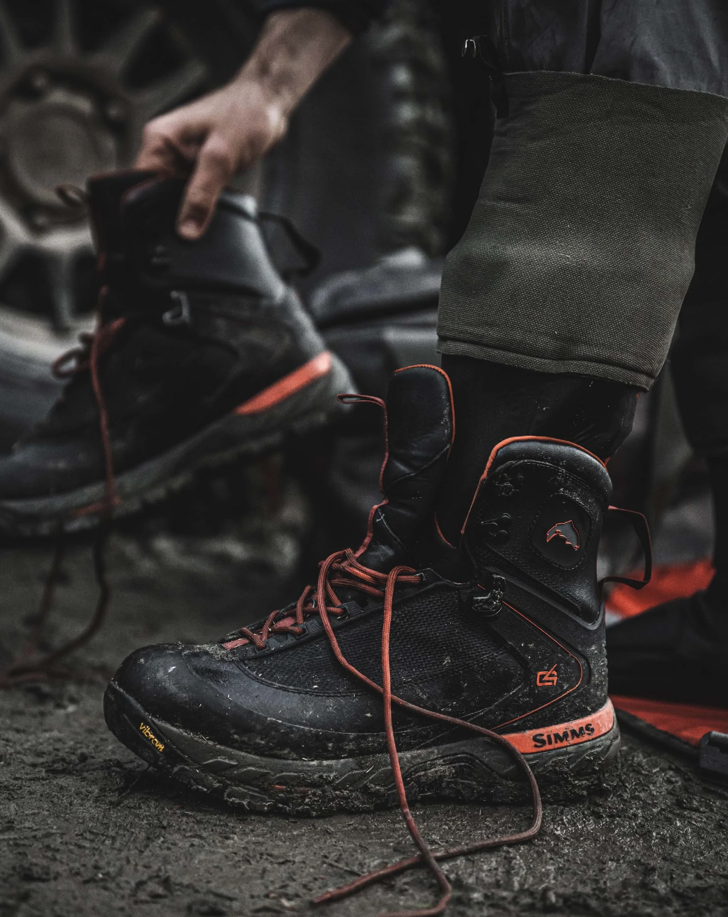 Simms G4 PRO Boots feature molded TPU heel for ankle support, available now.