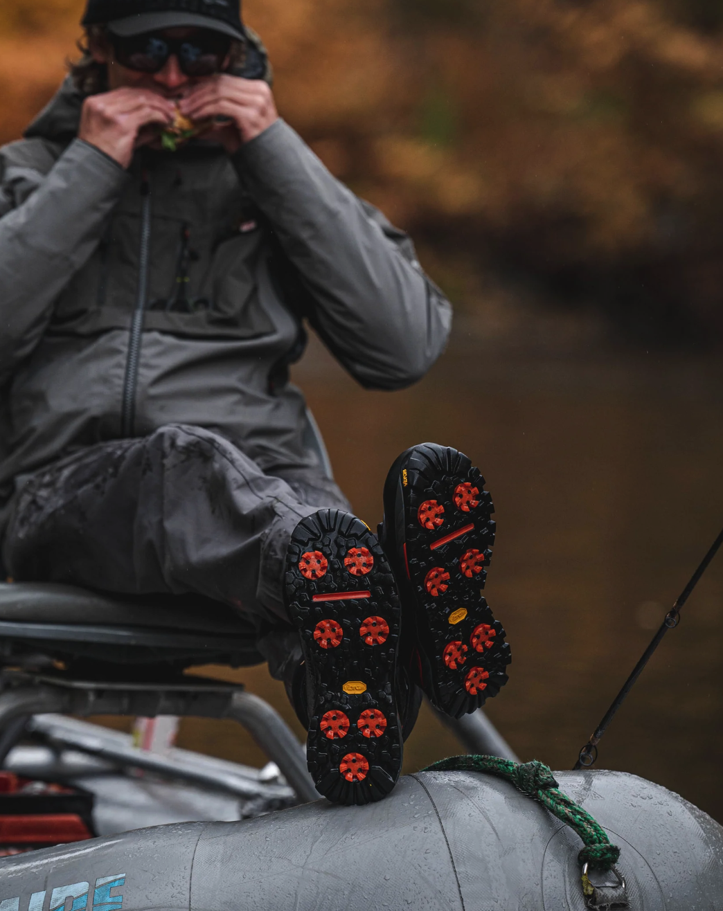 Simms G4 Boots come with Powerlock cleat system for on-the-fly traction changes.