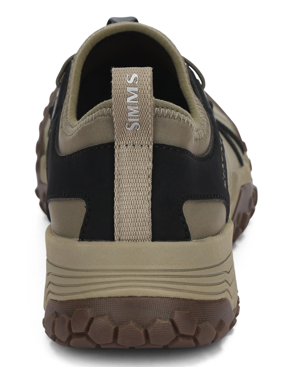 Heel view of  Simms Pursuit Shoe Stone color