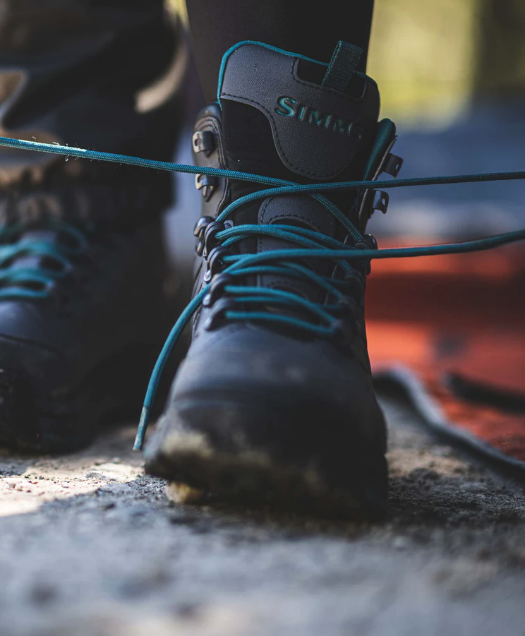 Rugged and durable Simms Women's Freestone Boots with reinforced toe and heel, available now.