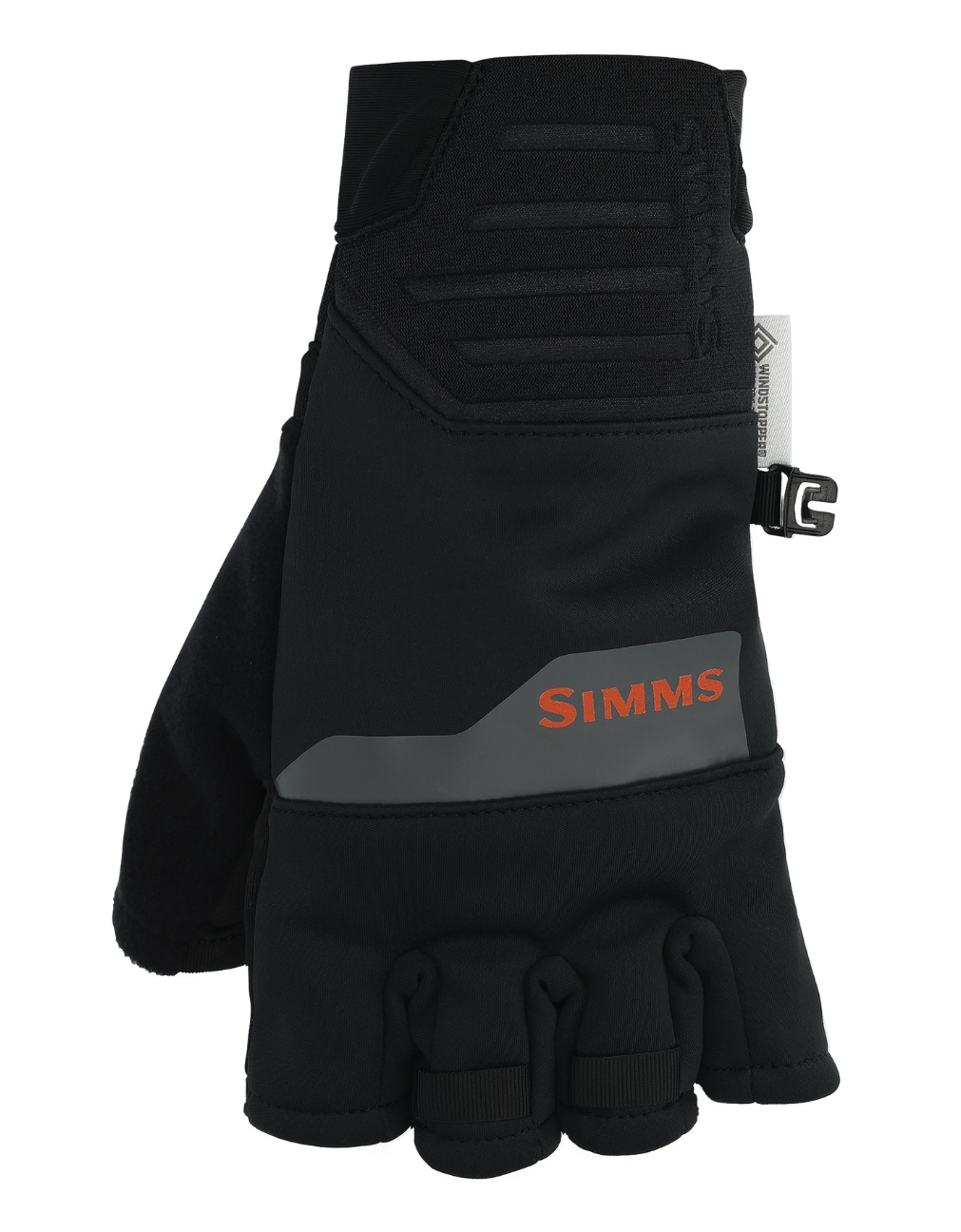 Simms Windstopper Half-Finger Fishing Glove Black Color