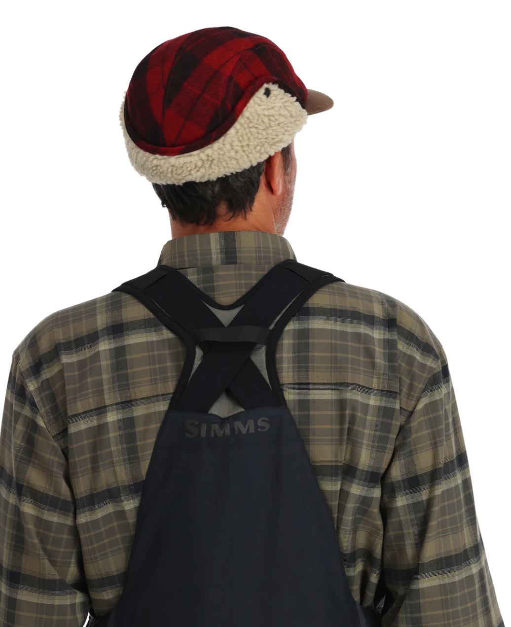 Warm fleece-lined Simms cap with convertible ear flaps for cold conditions – buy online today.