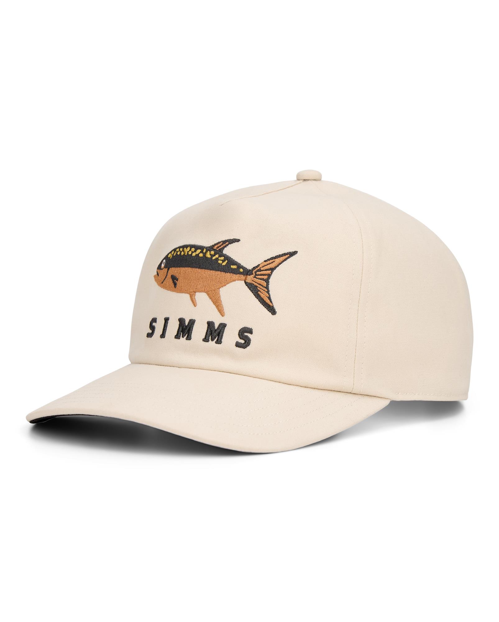 Simms Double Haul Cap Burnished Clay fly fishing hat with Nomad fish patch
