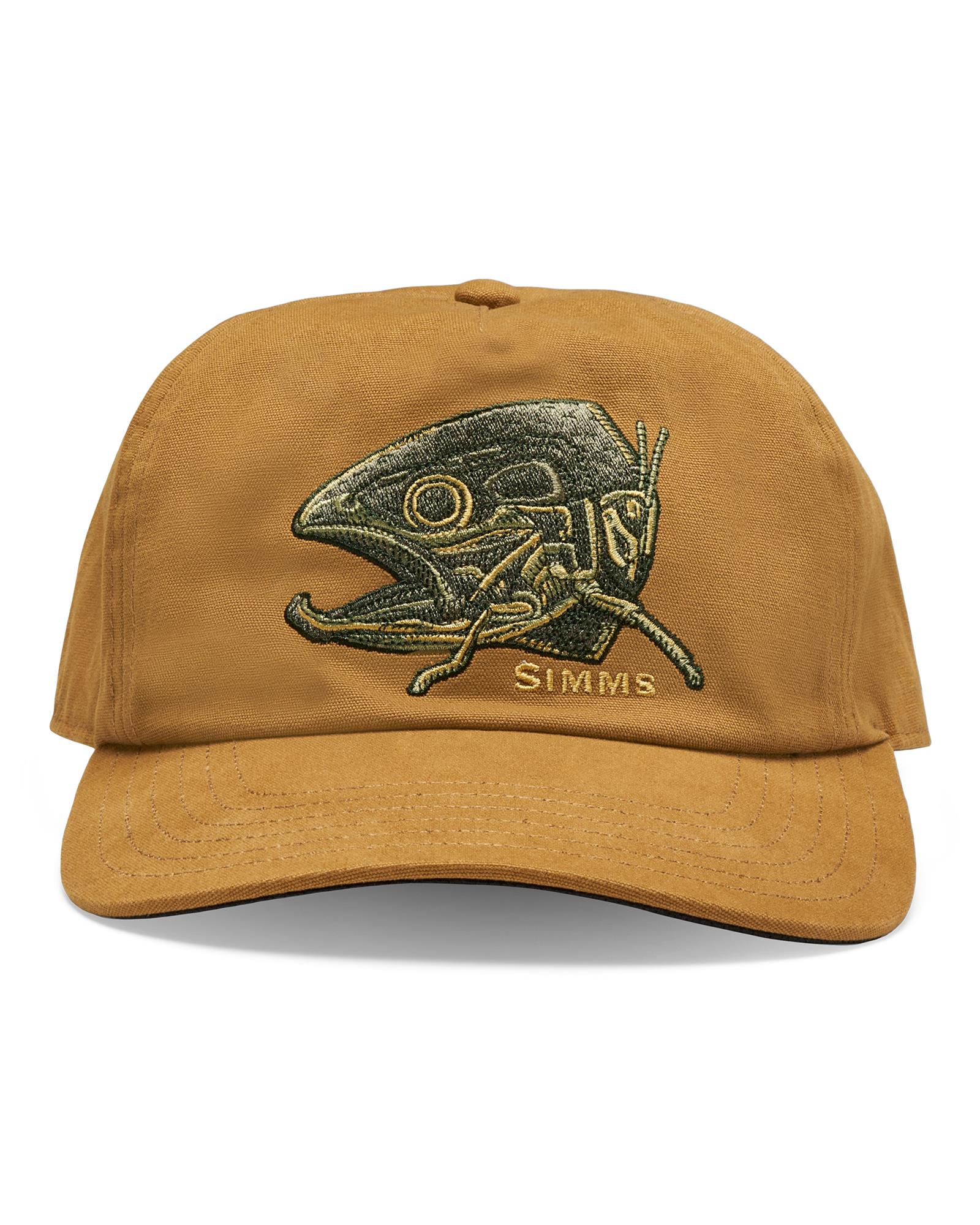 Simms Double Haul Hat Cobia cotton fishing cap with fly fishing graphic