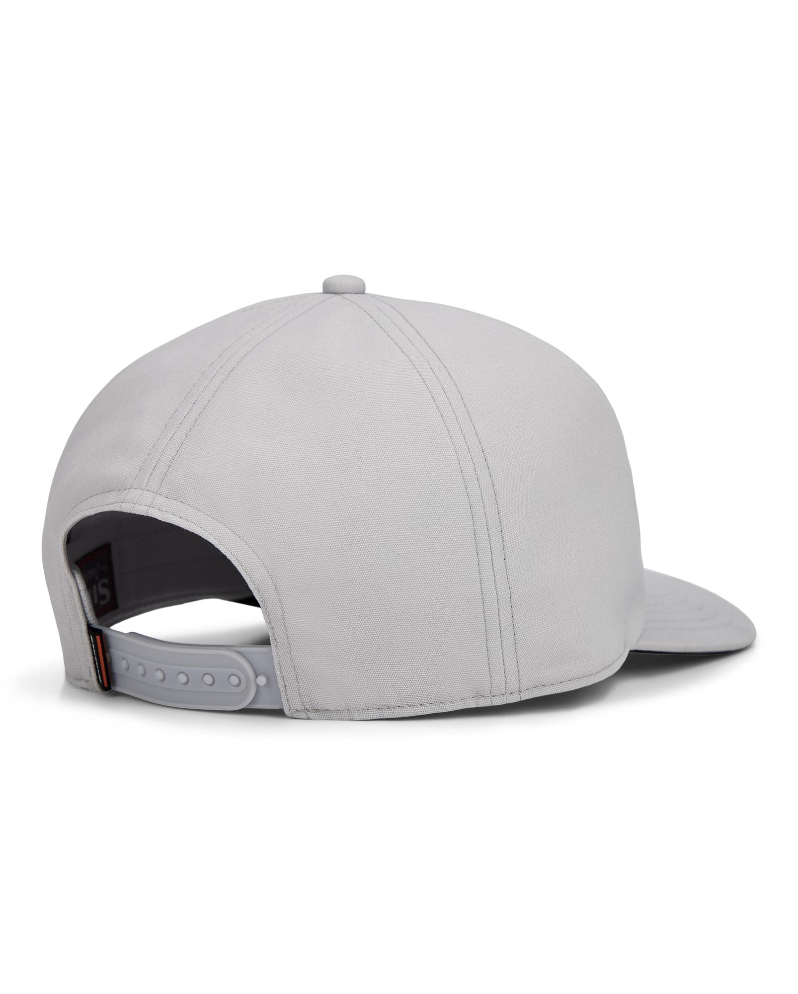 Back view Simms Double Haul Cap Overcast gray adjustable fly fishing cap