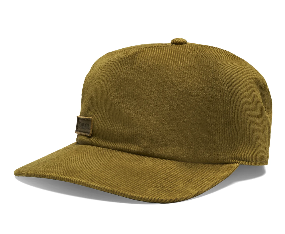 Front angle view of Simms Double Haul Corduroy Cap Dark Stone color
