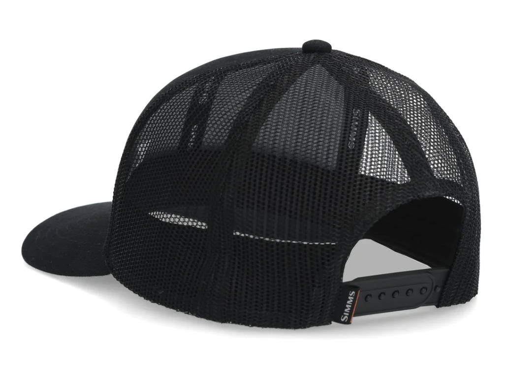 Stylish mid-crown trucker hat with adjustable snapback closure – in stock, order now.
