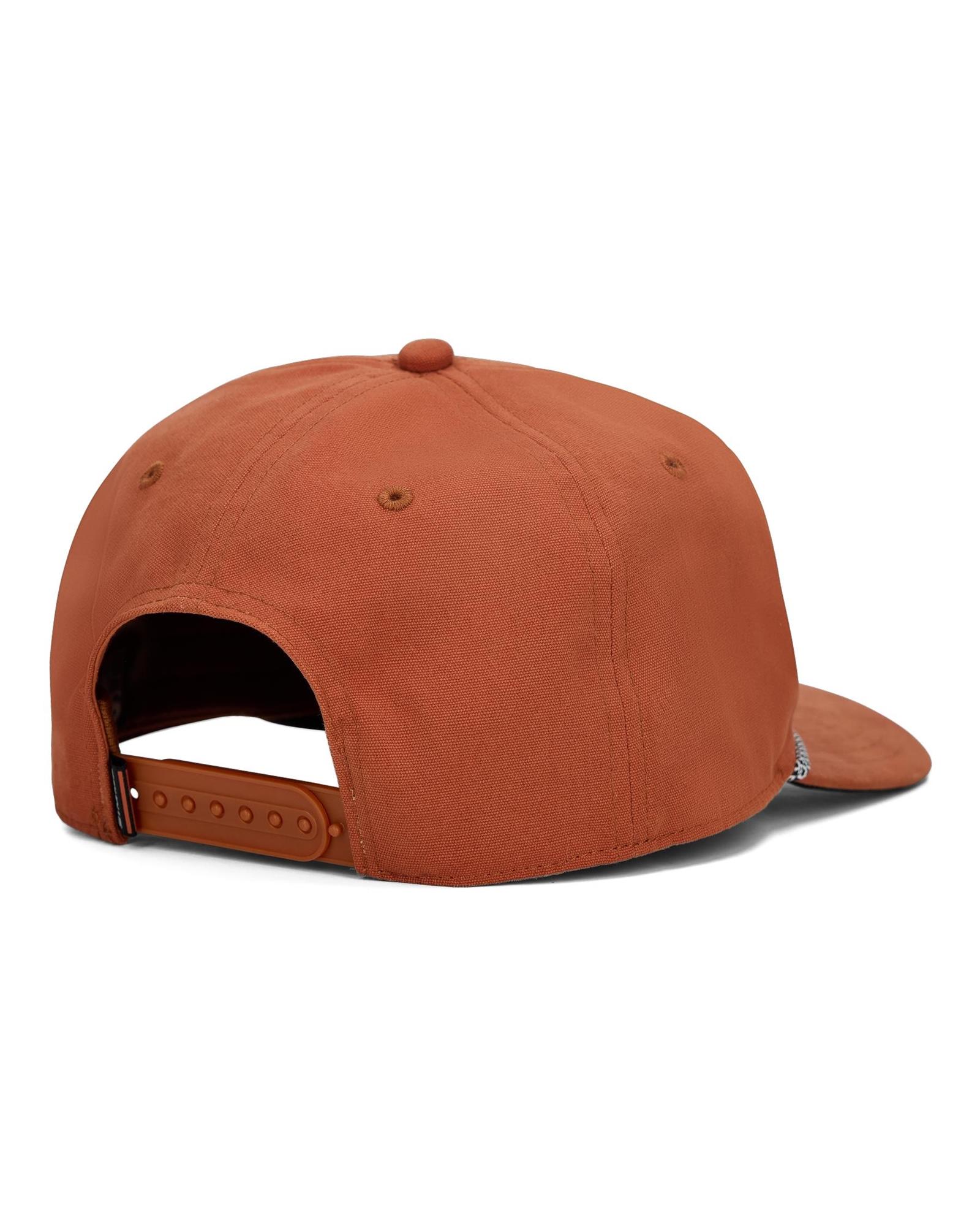 Snapback cotton twill fly fishing cap with structured crown