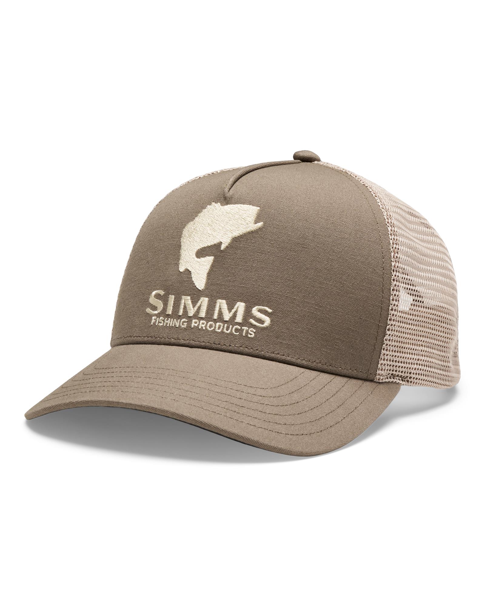 Simms Double Haul Trucker Hat Dolomite mid crown mesh fly fishing trucker hat