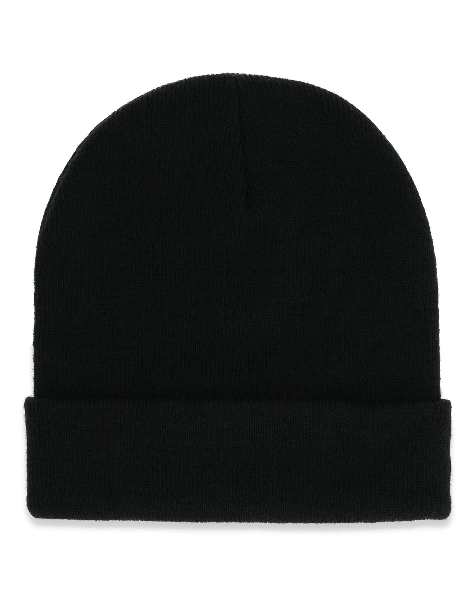Simms Everyday Watchcap Black warm winter fishing beanie with double-knit acrylic construction and cuffed design