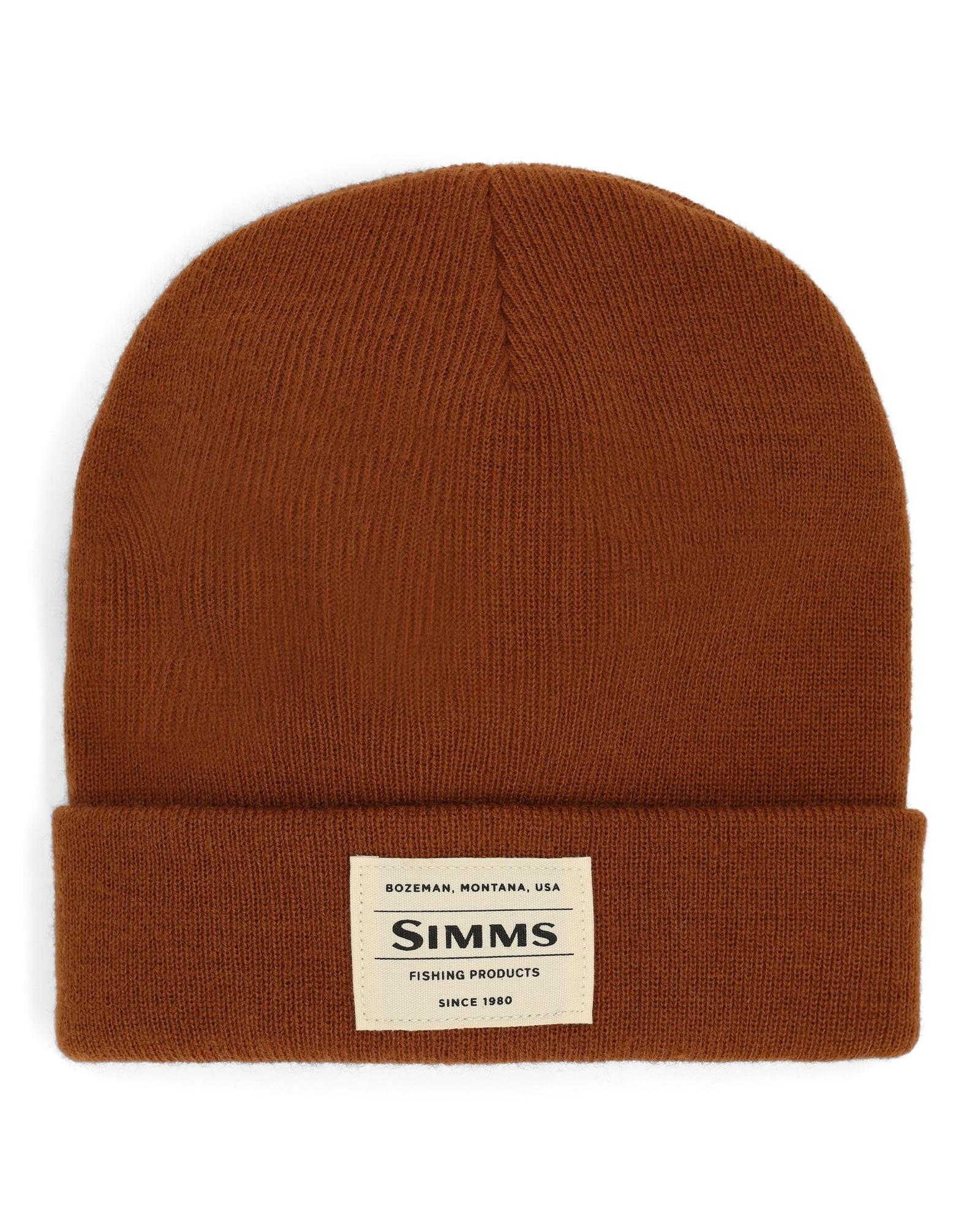 Simms Everyday Watchcap Stonefly cold-weather fishing beanie with Simms logo patch and warm acrylic knit