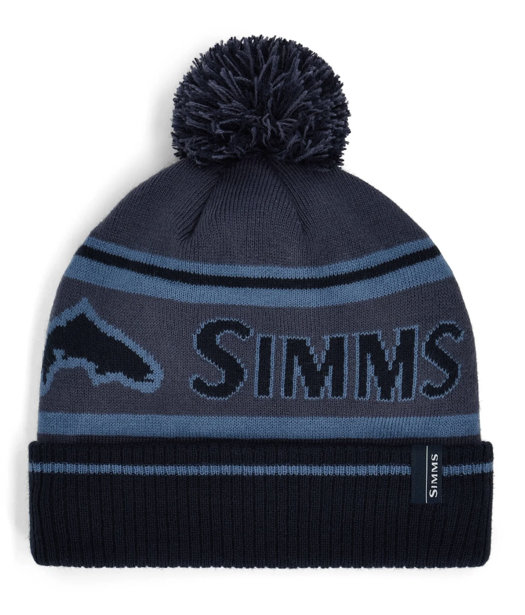 Simms Tip-Up Pom Beanie Huckleberry color