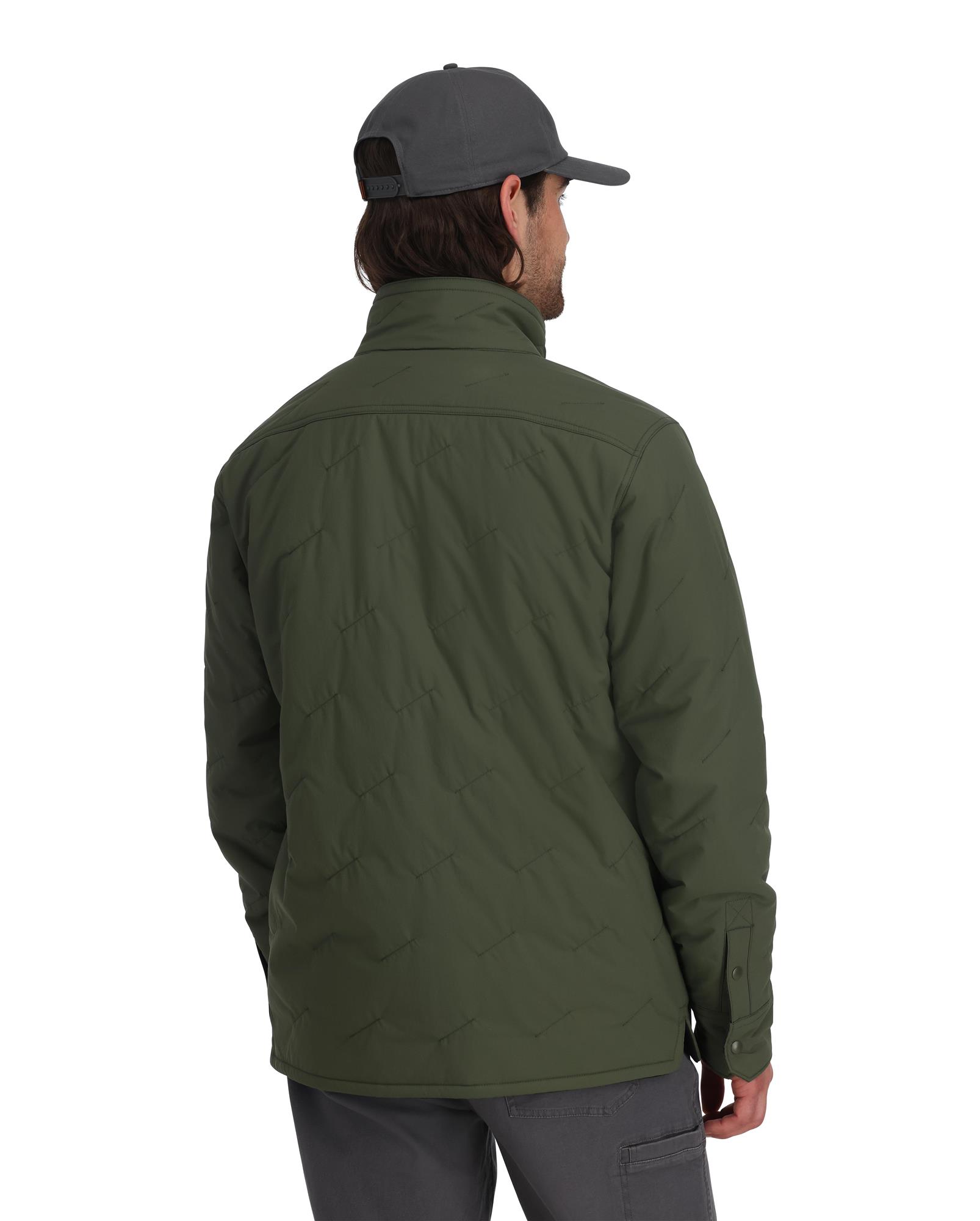 Simms Bristol Reversible Jacket jacket side back view insulated quilted fishing travel jacket