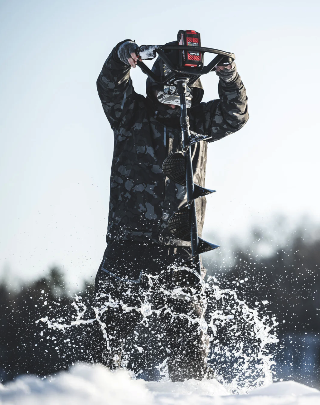 Simms fishing jacket designed for warmth and mobility in tough conditions.