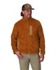 Model wearing Simms Coldweather Fleece jacket front view with full zip and chest pocket