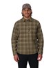 Outdoor fleece-lined plaid shirt jacket for anglers