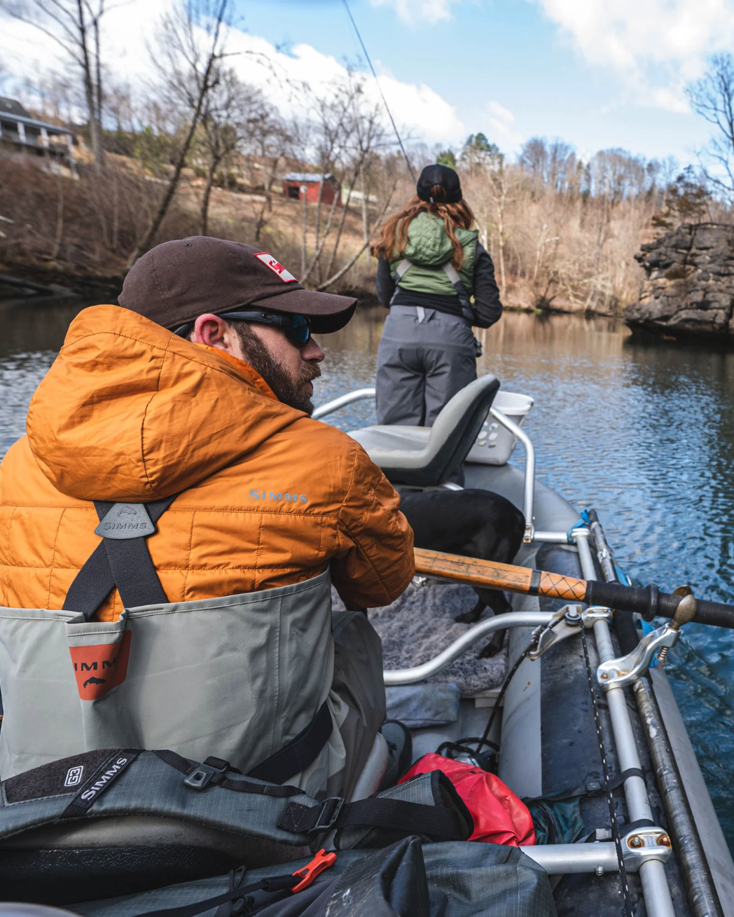 Lightweight Simms Fall Run Hoody with excellent warmth-to-weight ratio.