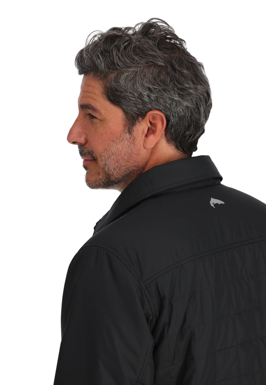 Simms Fall Run Shacket ideal for cold-weather fishing.