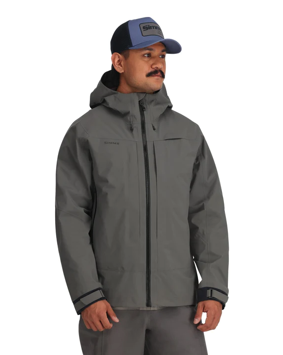 Simms G4 PRO Wading Jacket with multiple storage pockets for fishing gear.