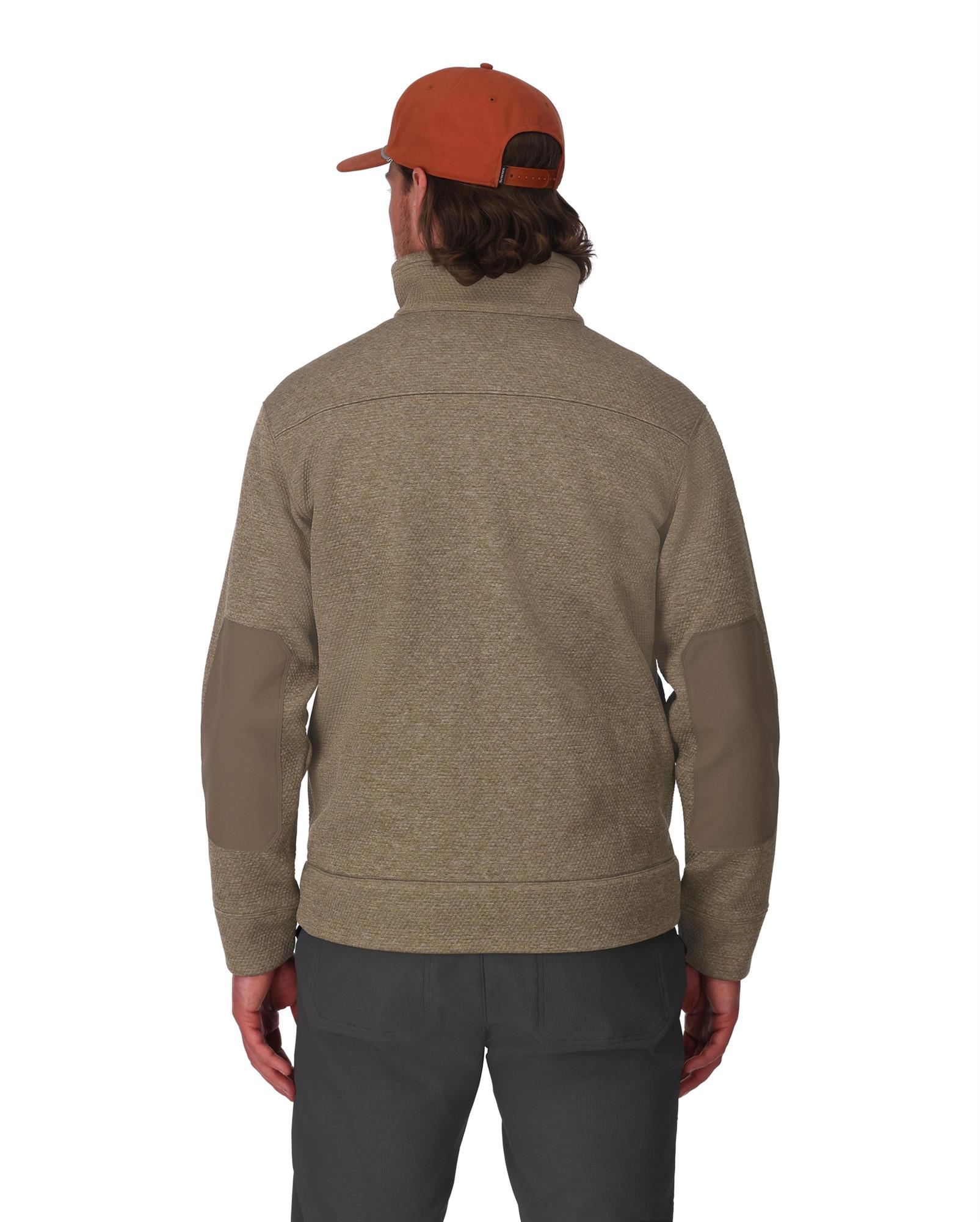 Outdoor fleece jacket for fishing and everyday wear rear view