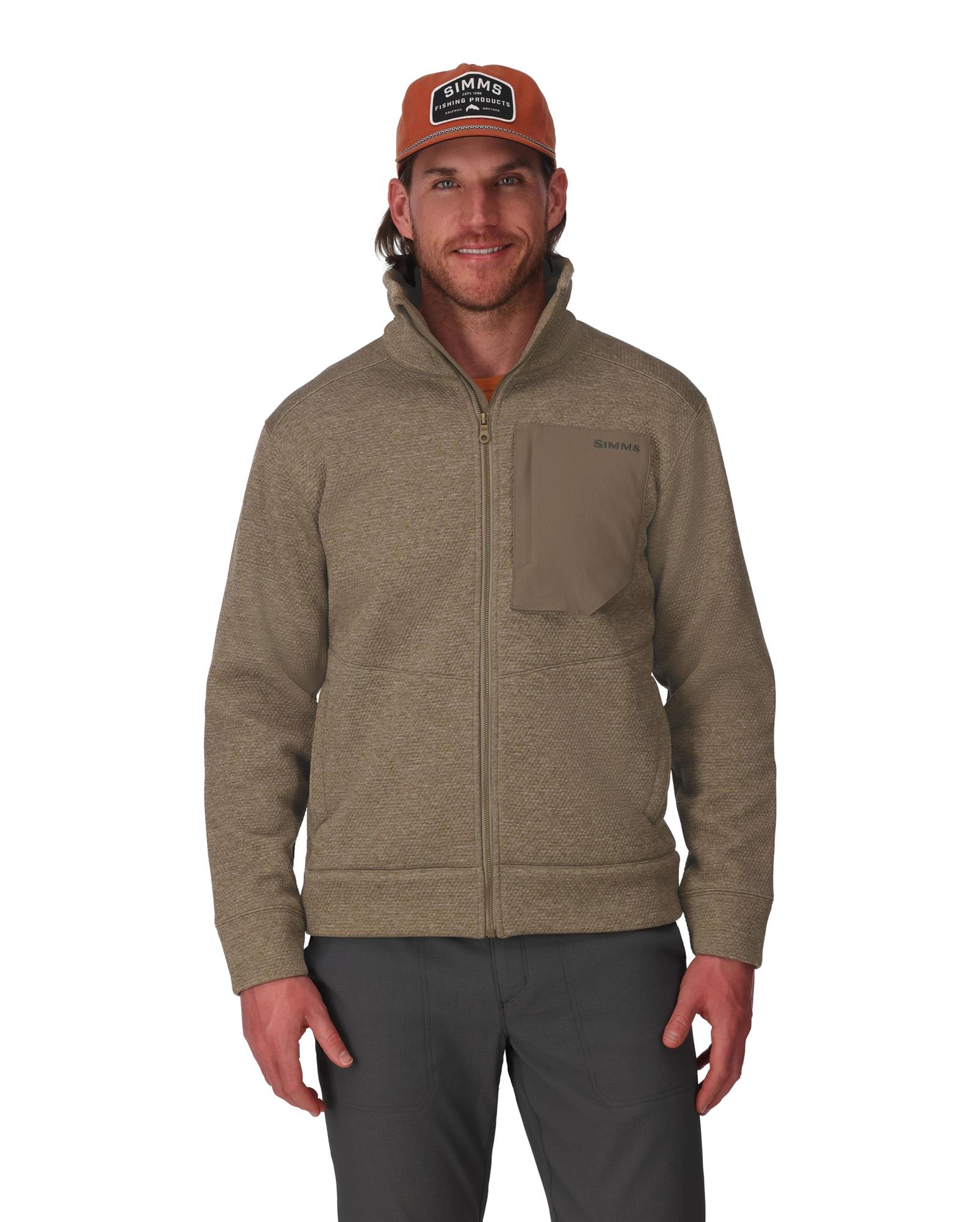 Heavyweight fishing fleece with classic collar and chest pocket