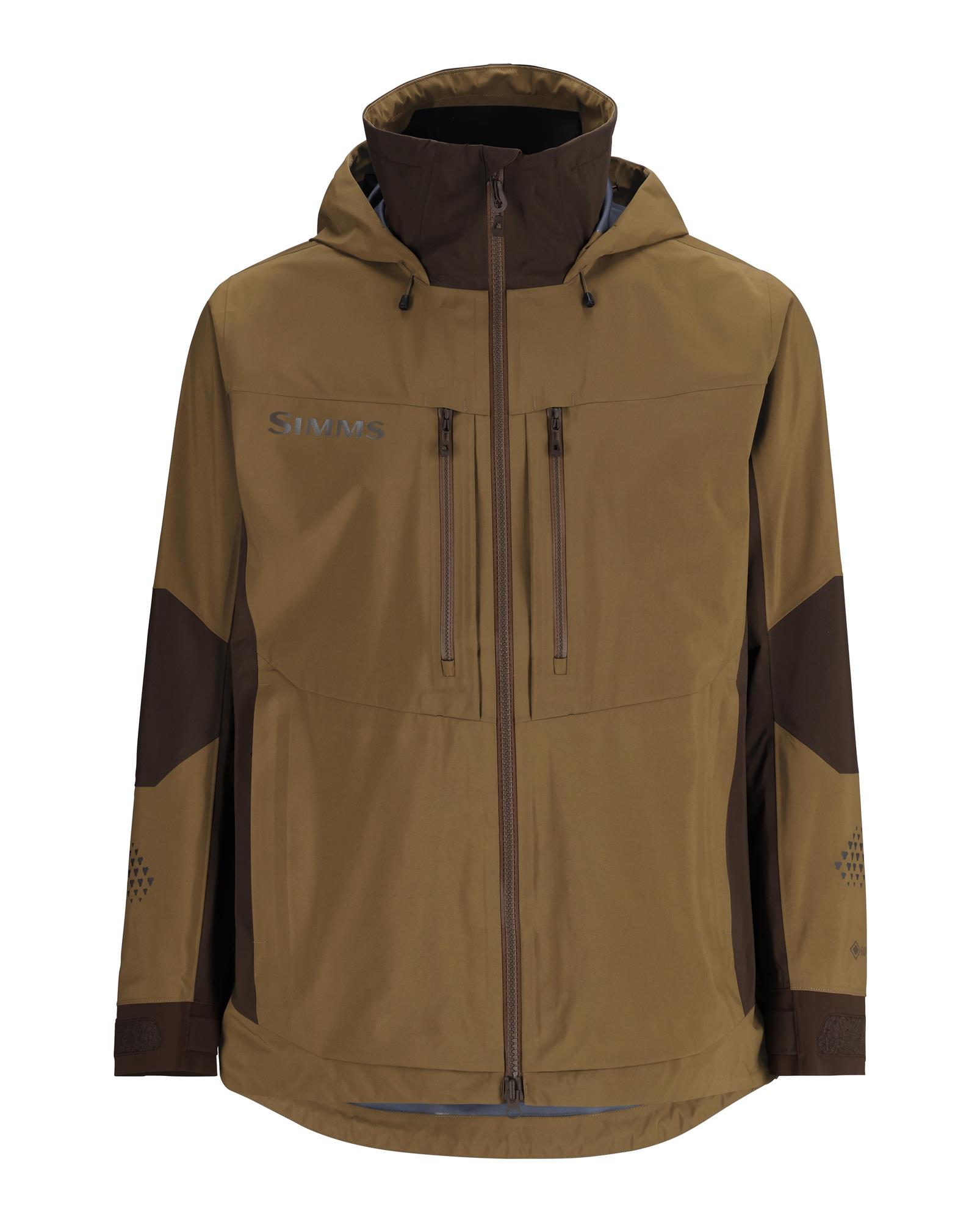 Front view of Simms ProDry Rain Jacket in Driftwood