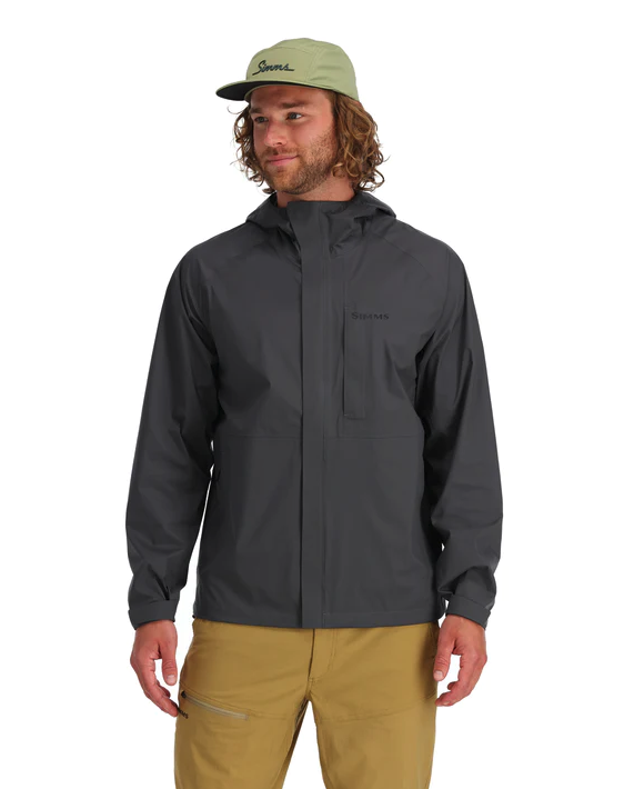 Simms Waypoint Jacket with large chest pockets for fishing gear.