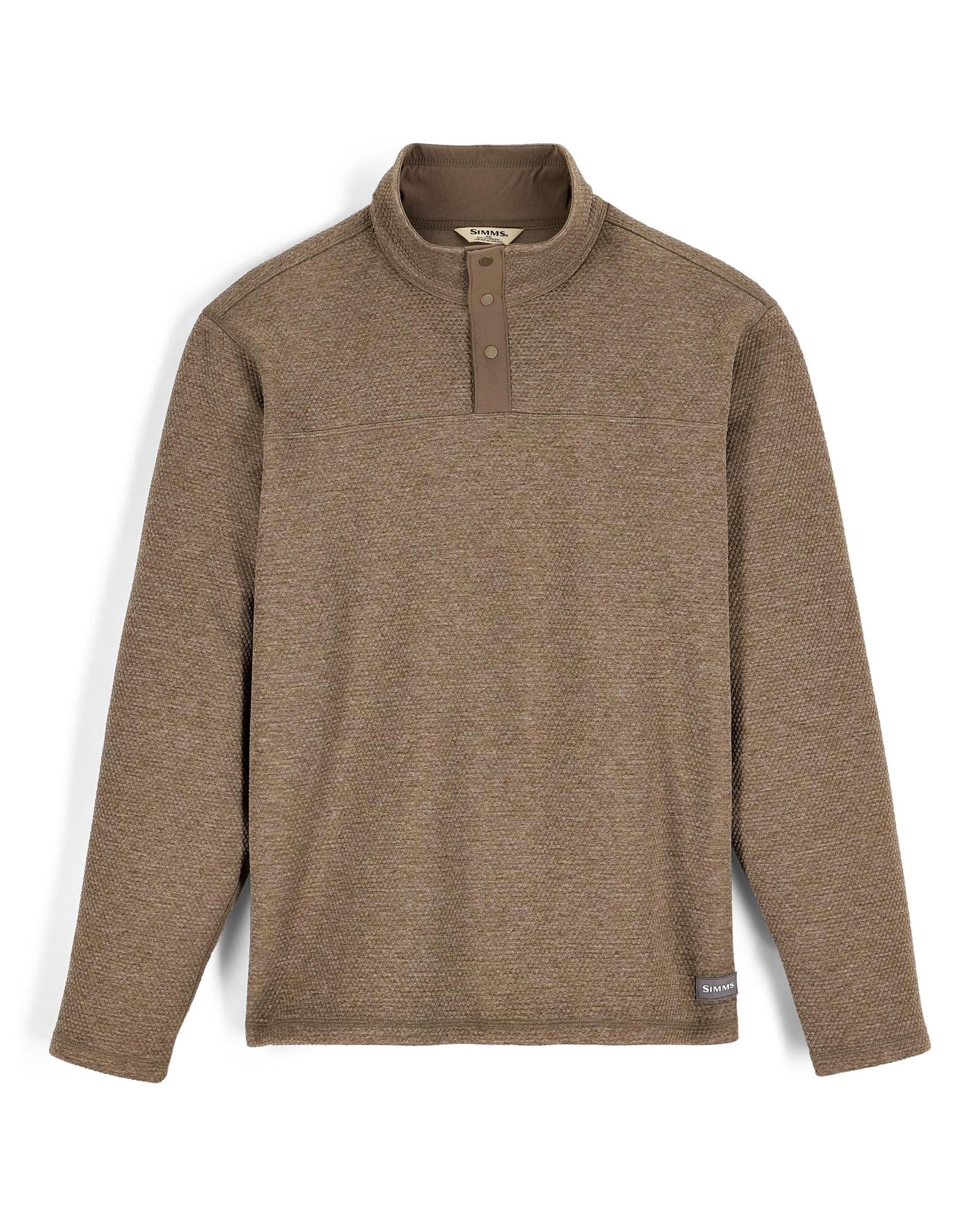 Heavyweight stretch fleece pullover for anglers