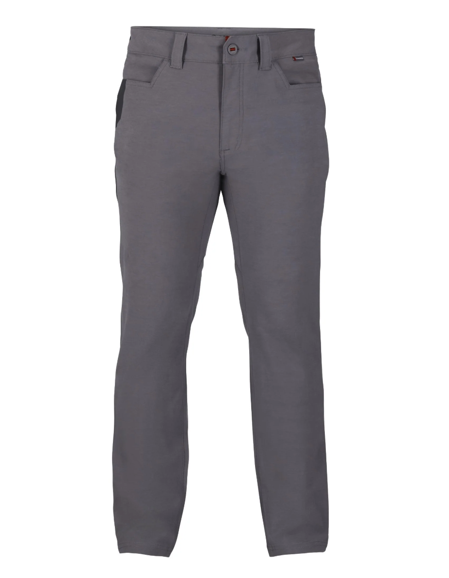 Simms stretch fishing pants with C0 DWR water resistant finish outdoor apparel