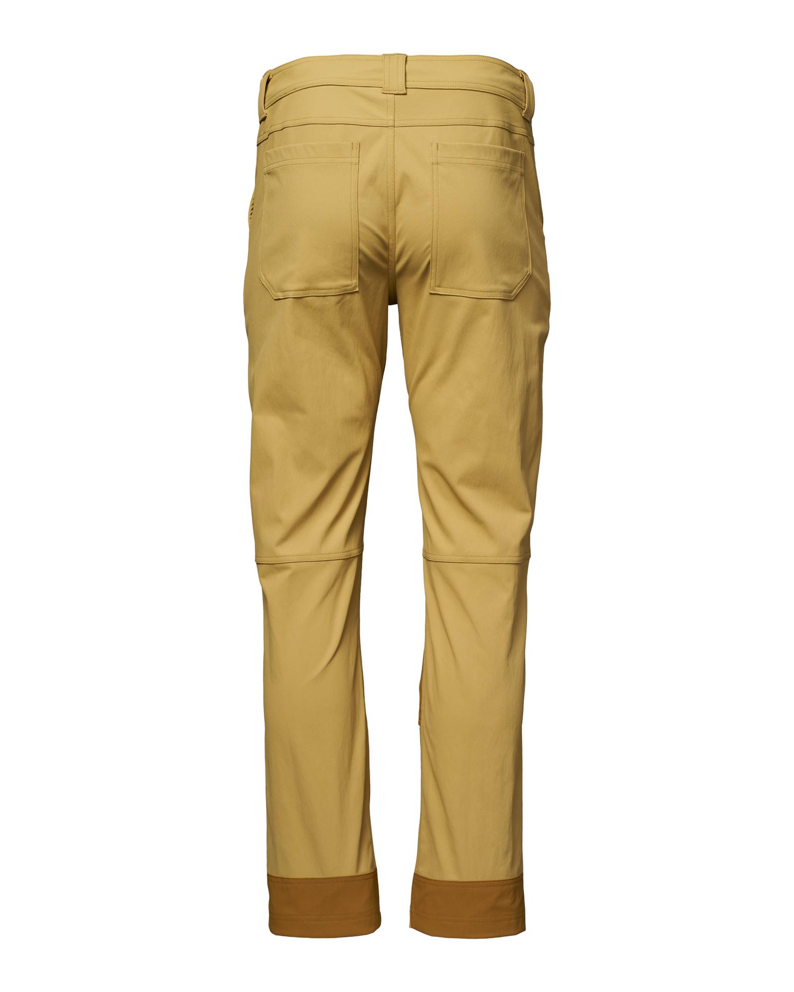 Rugged men’s outdoor pants with reinforced cuffs and knees for fishing boots, hiking boots, and rough terrain