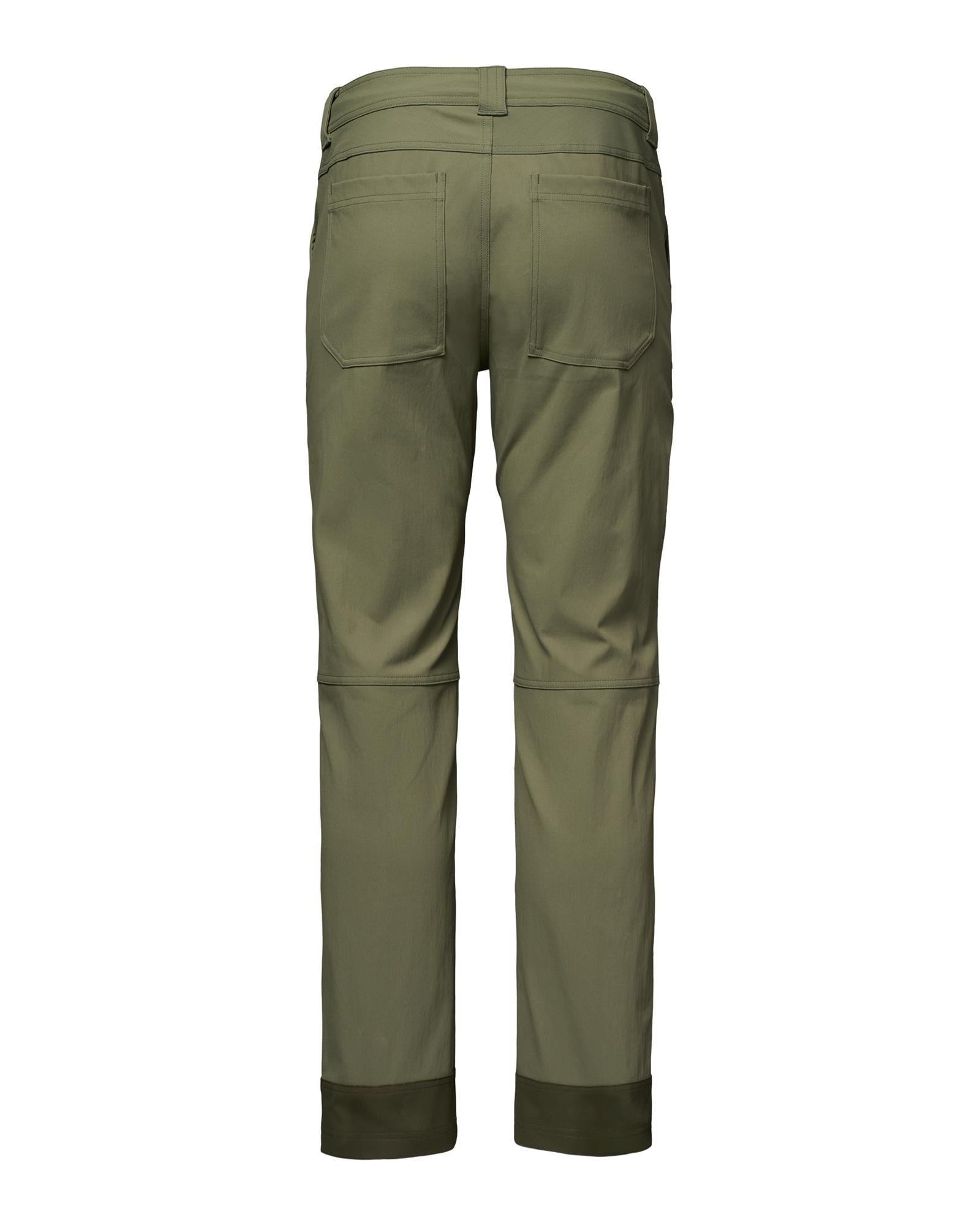 Simms Confluence Pant in Willow green with back drop-in pockets for outdoor gear storage