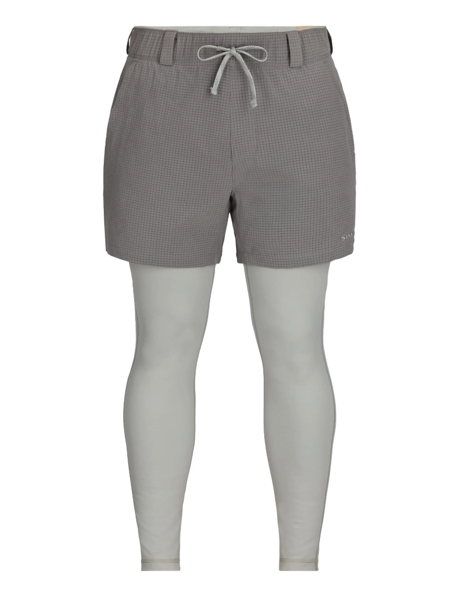 Simms Latitude BiComp Bottom hybrid fishing shorts with leggings UPF 50 sun protection