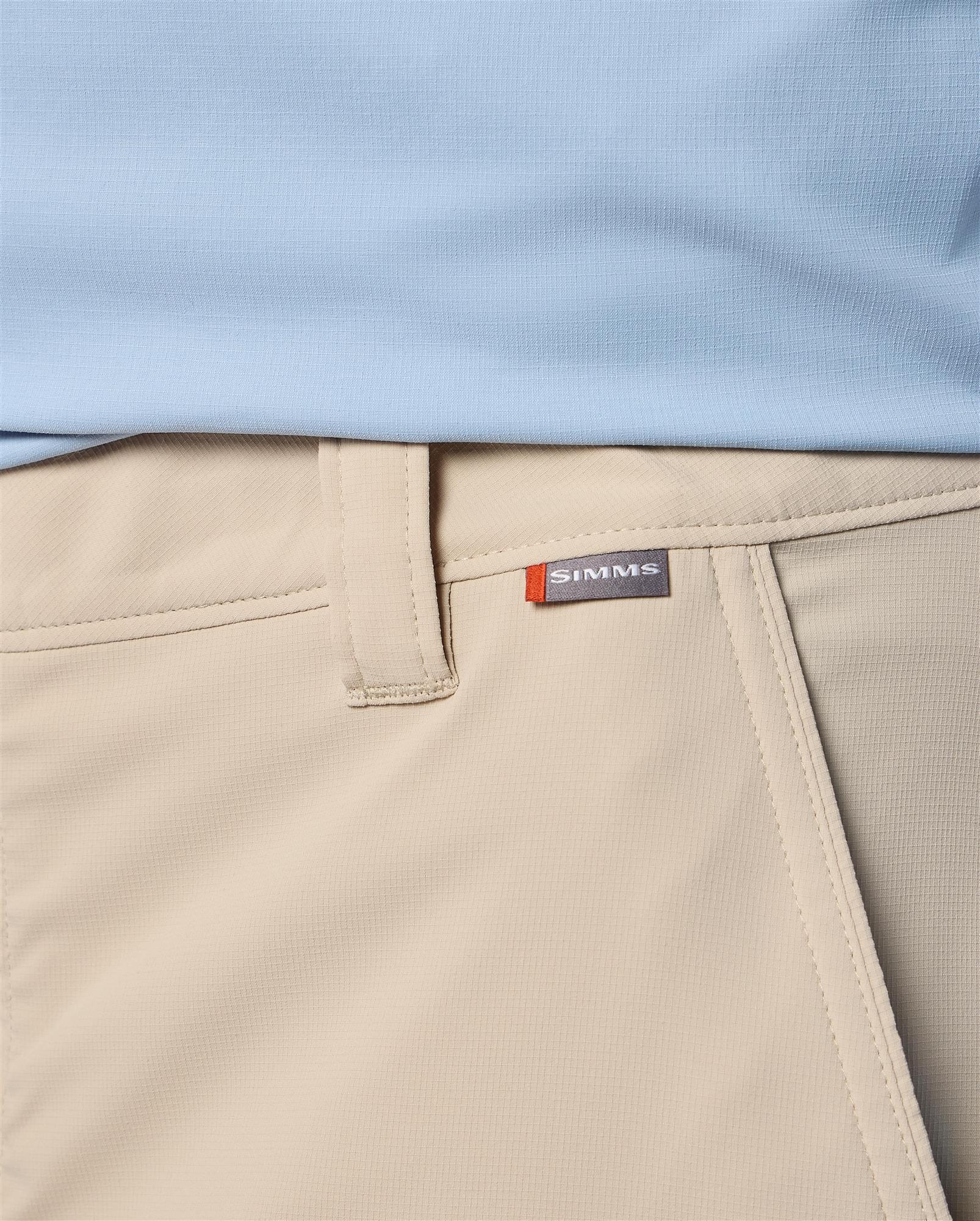 Simms Superlight Pants logo detail durable lightweight fishing pants quick dry stretch fabric