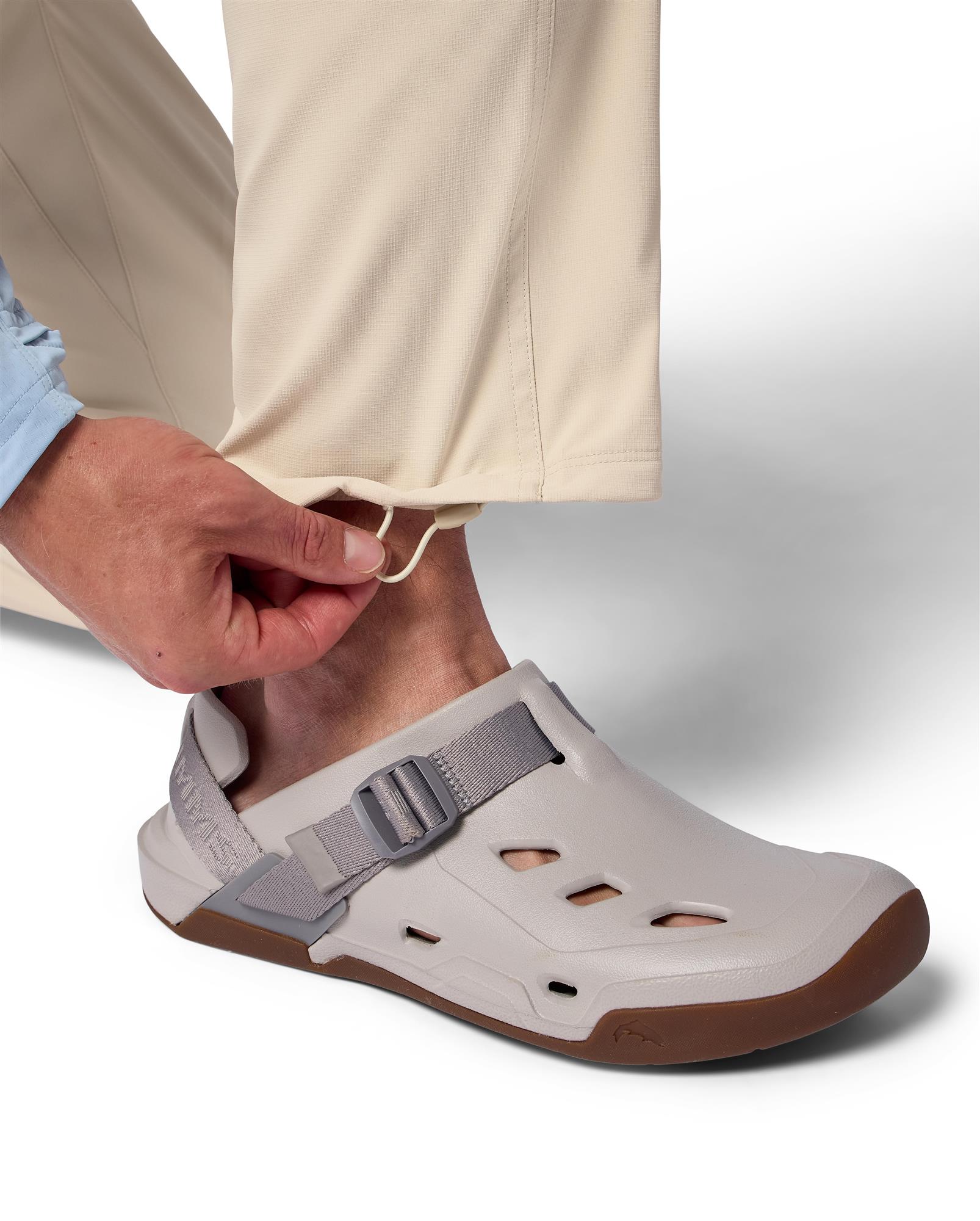 Simms Superlight Pants hem cinch cord wet wading adjustable ankle lightweight fishing pants