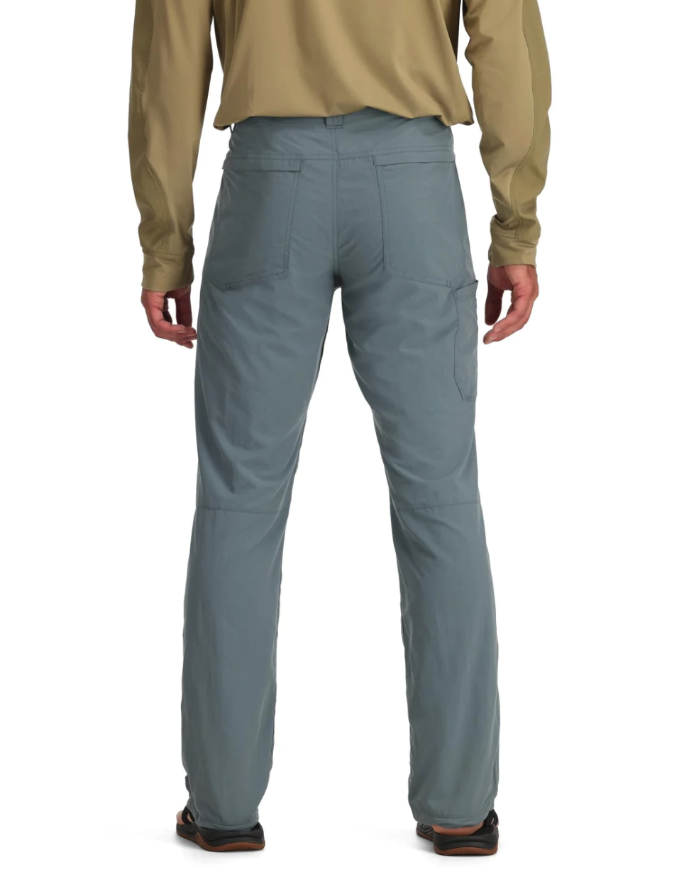 Back view of model wearing lightweight Simms Superlight Pant
