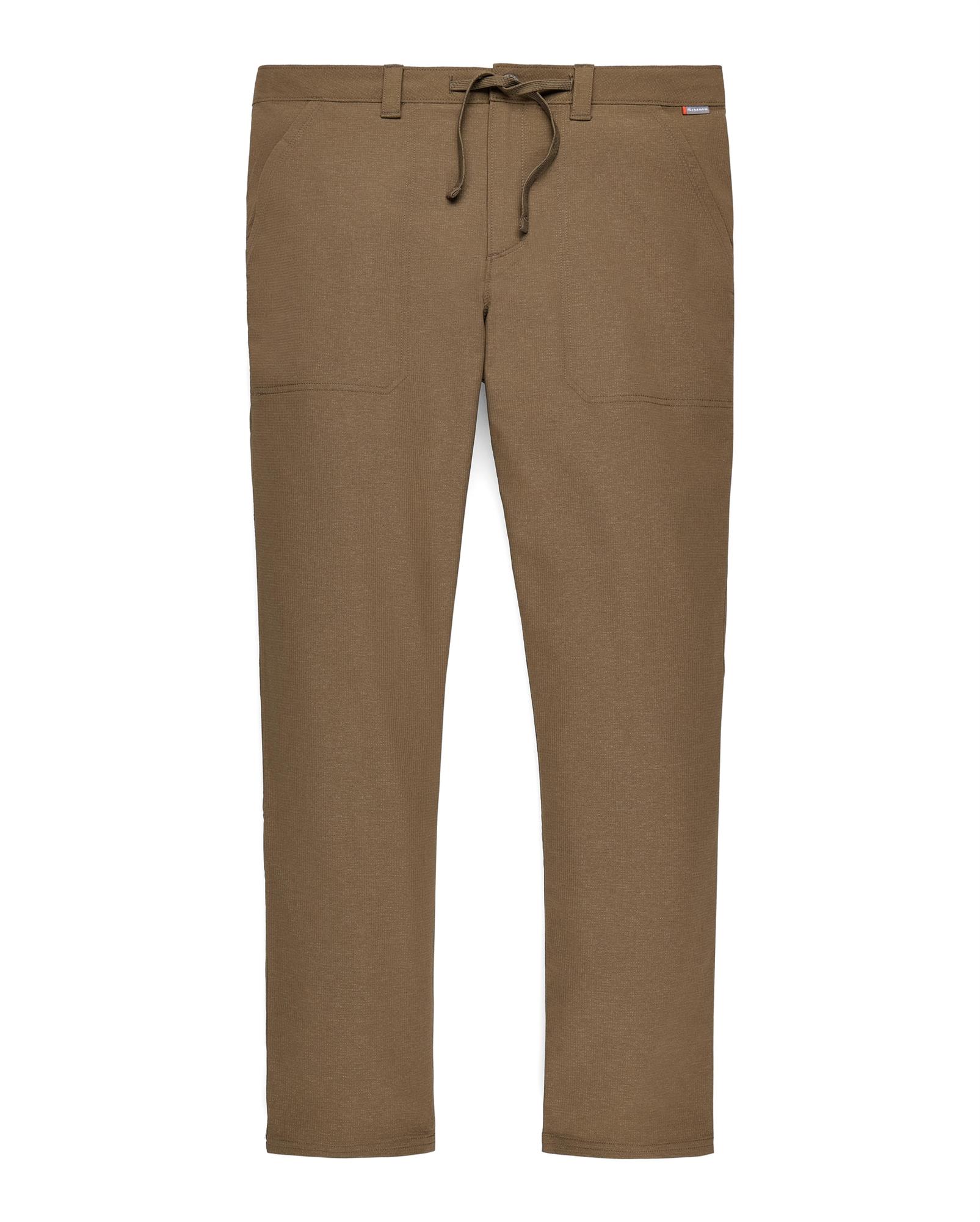 men’s Wanaka Pant brown slim fit fishing and travel pants breathable stretch fabric