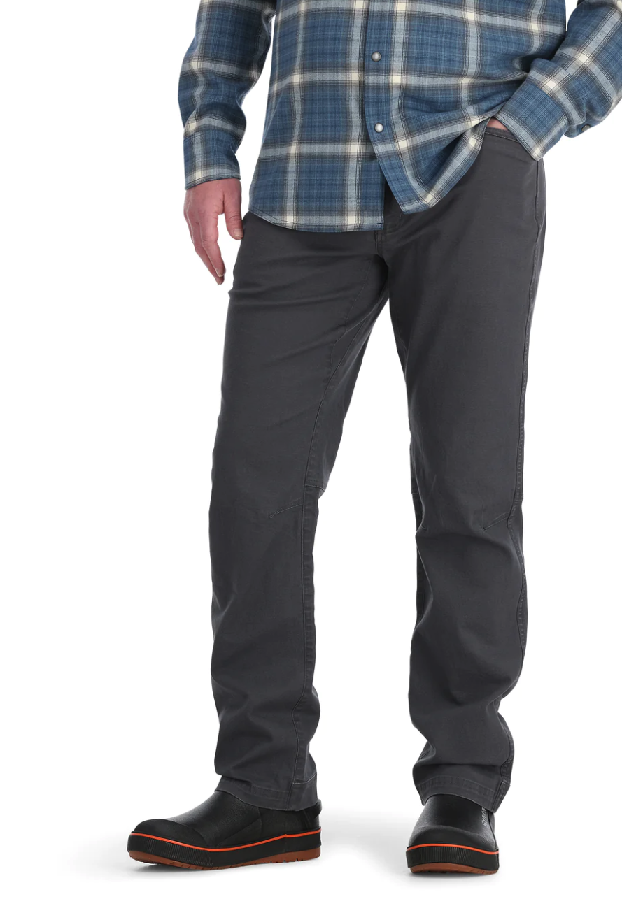 Simms Gallatin Pants offering stretch for improved mobility.