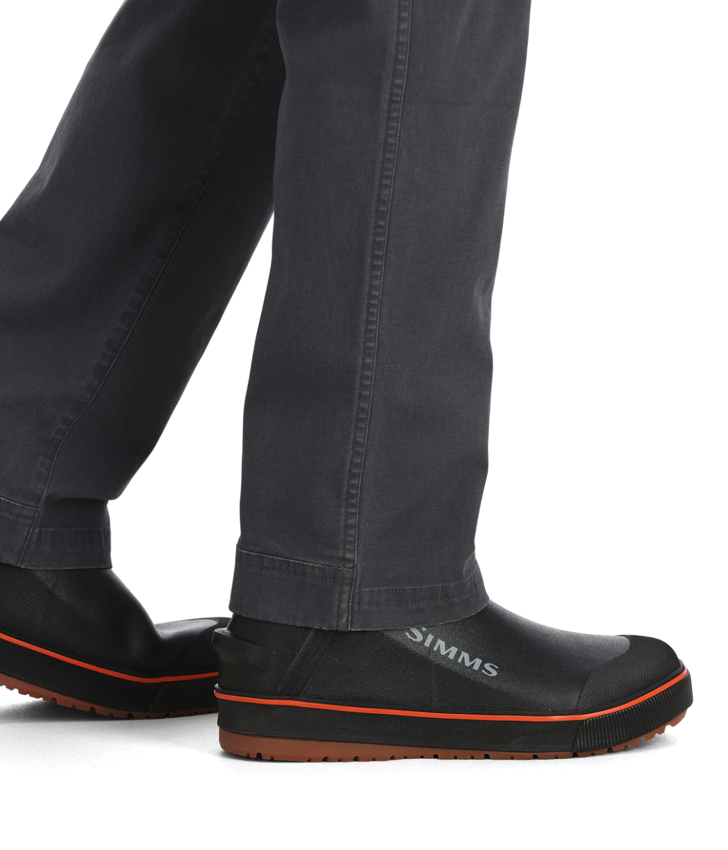 Simms Gallatin Pants with reinforced knees for protection.