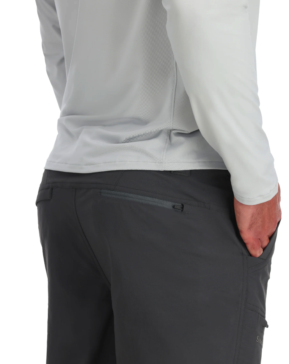 Back pocket detail of Simms Guide Fishing Pants