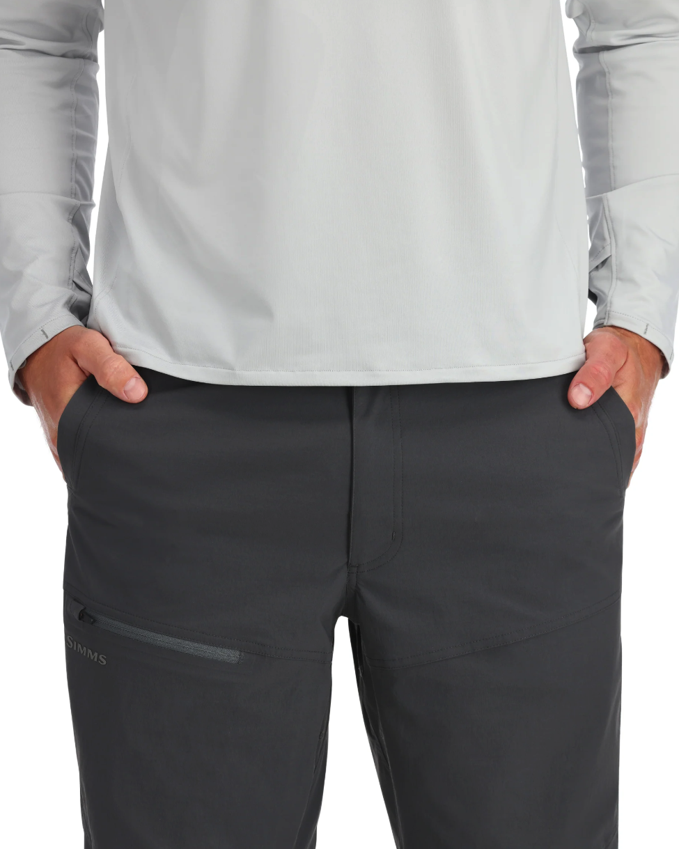 Model with hands in pockets Simms Guide Fishing Pants
